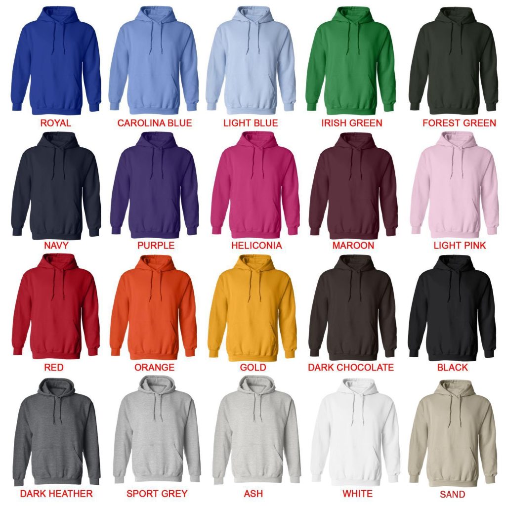 hoodie color chart - Sentenced to Be a Hero Store