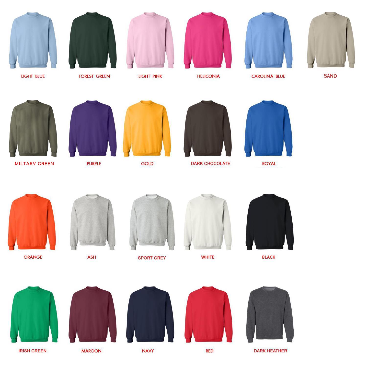 sweatshirt color chart - Sentenced to Be a Hero Store